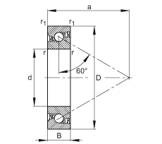 ǽ|S BSB030062-2RS-T, | a = 60ƹɂ(c)ܷ
